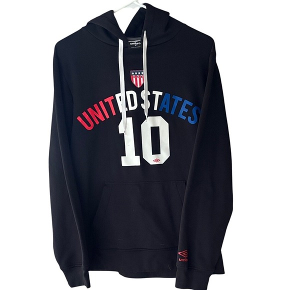 Umbro Other - Umbro United States‎ Soccer 10 Black Hoodie Kids Size M Made in Jordan